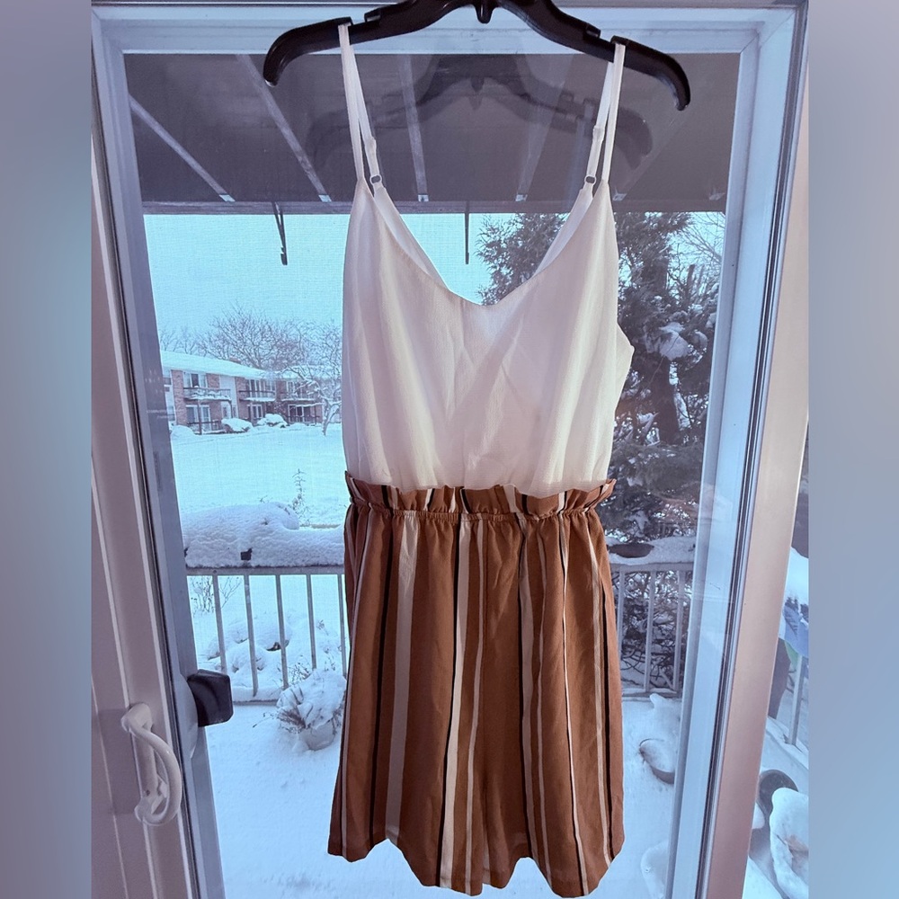 Lily Rose White and Deep Mauve Romper